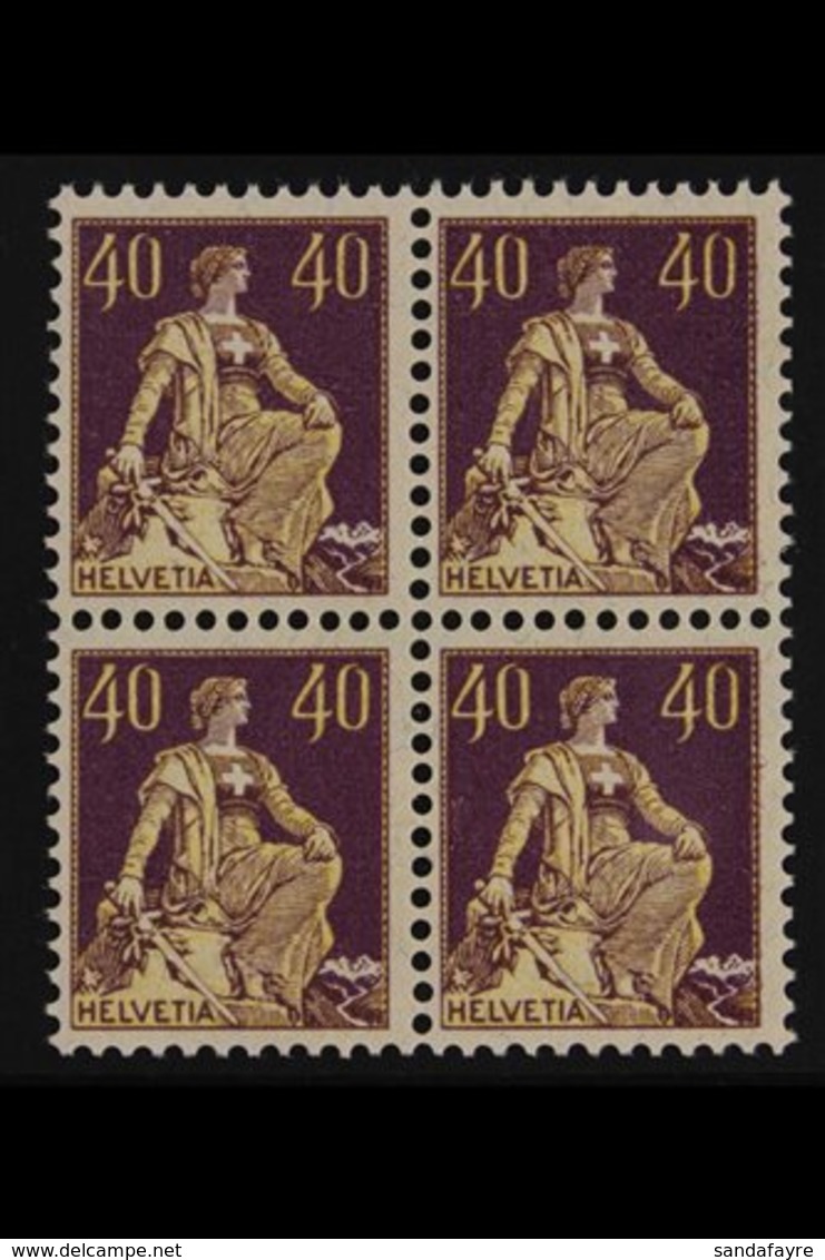 1924-33  40c Yellow Green & Deep Magenta, Mi 208x, SG 239, BLOCK OF 4, Never Hinged Mint (4 Stamps) For More Images, Ple - Other & Unclassified