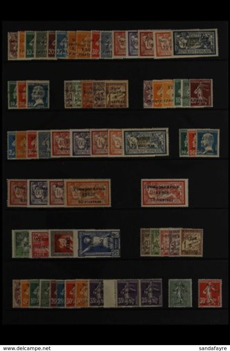 FRENCH MANDATED TERRITORY  1923 - 1931 Complete Mint Collection Including Airmails, Postage Dues And Including Several F - Syrien