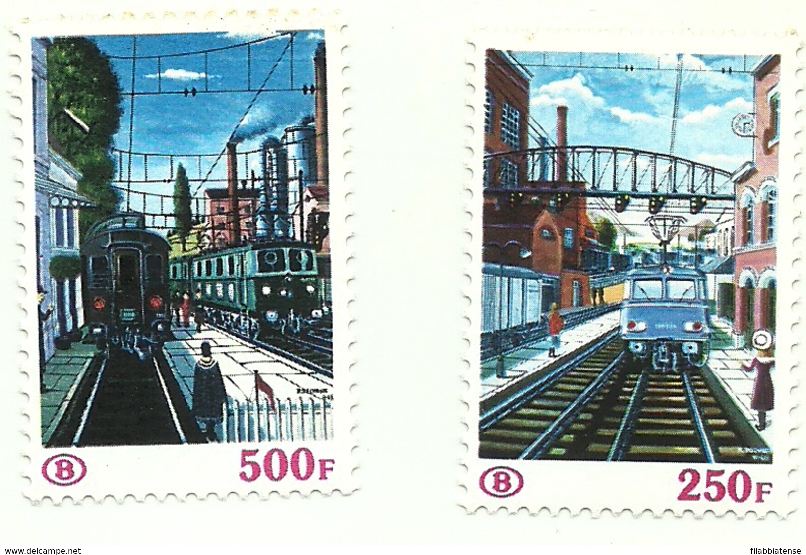 1985 - Belgio PP 459/60 Ferrovie Belghe             C4057   ----- - Treni