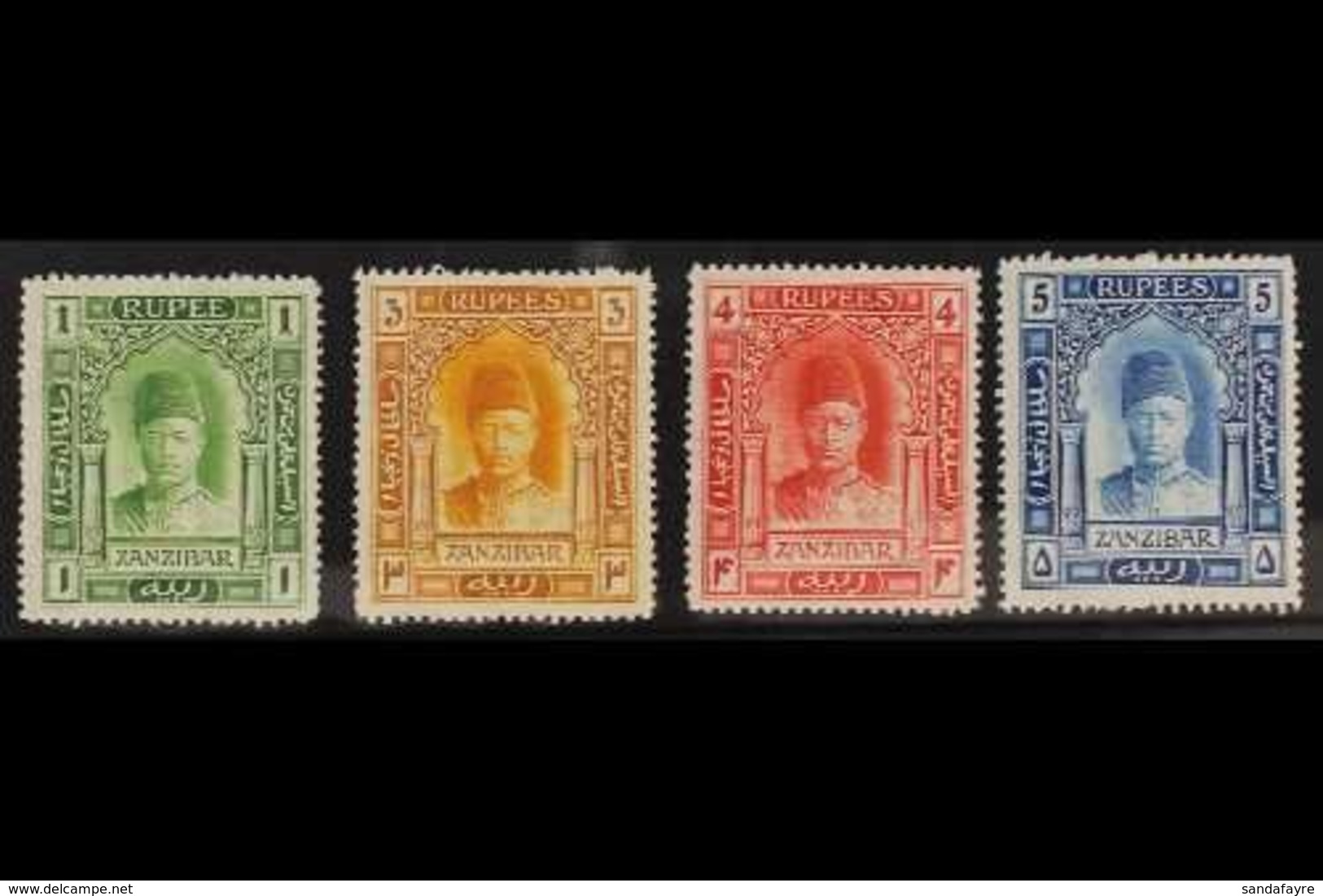 1908  Sultan 1r, 3r, 4r And 5r, SG 234, 236/238, Very Fine Lightly Hinged Mint. (4 Stamps) For More Images, Please Visit - Zanzibar (...-1963)