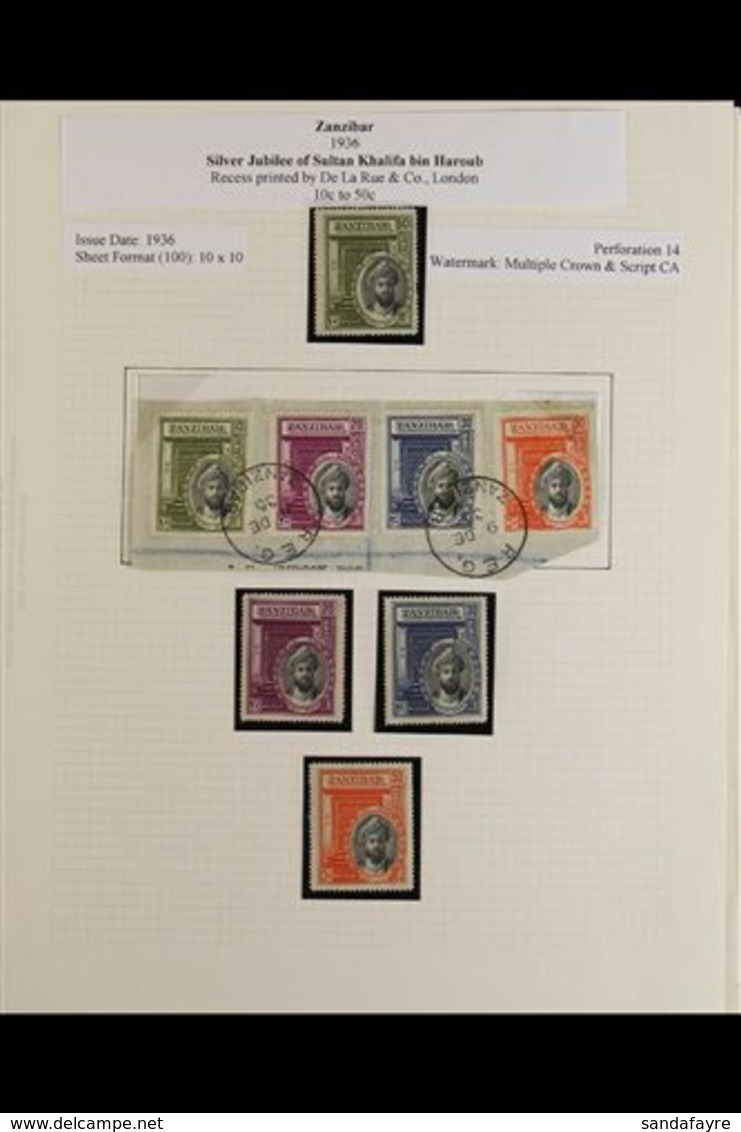 1936-67 MINT COLLECTION  Presented On Album Pages,  We See Complete Basic Sets From 1936 Silver Jubilee Set To 1963 Inde - Zanzibar (...-1963)