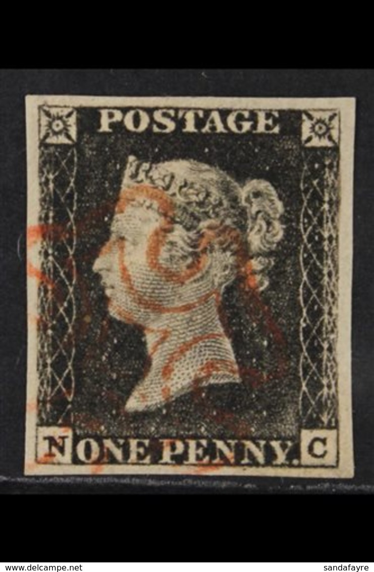 1840  1d Black, Lettered "N C", SG 2, Very Fine Used With Four Neat Margins And Light Red MX Cancellation. For More Imag - Ohne Zuordnung