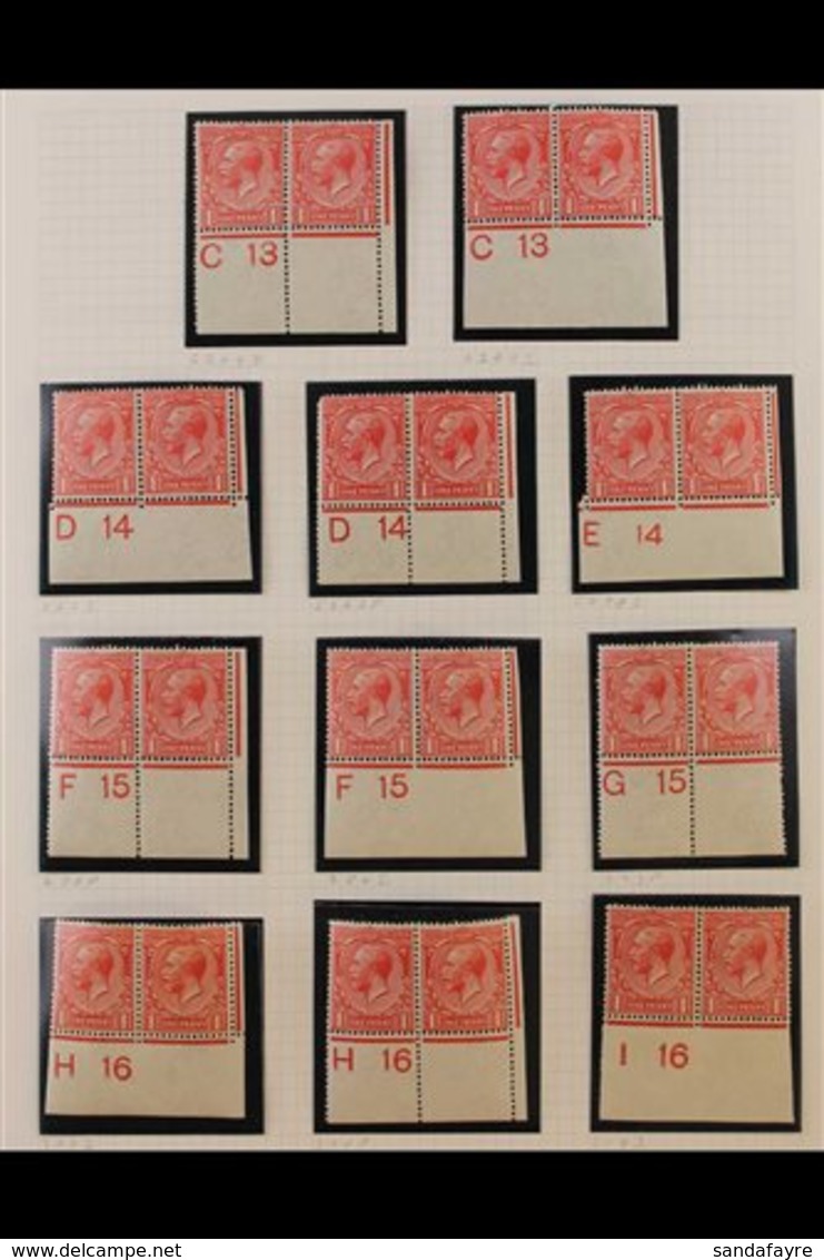 1912-1935 CONTROLS.  An Attractive Fine Mint (some Are Never Hinged) Collection In Hingeless Mounts On Pages, Virtually  - Ohne Zuordnung