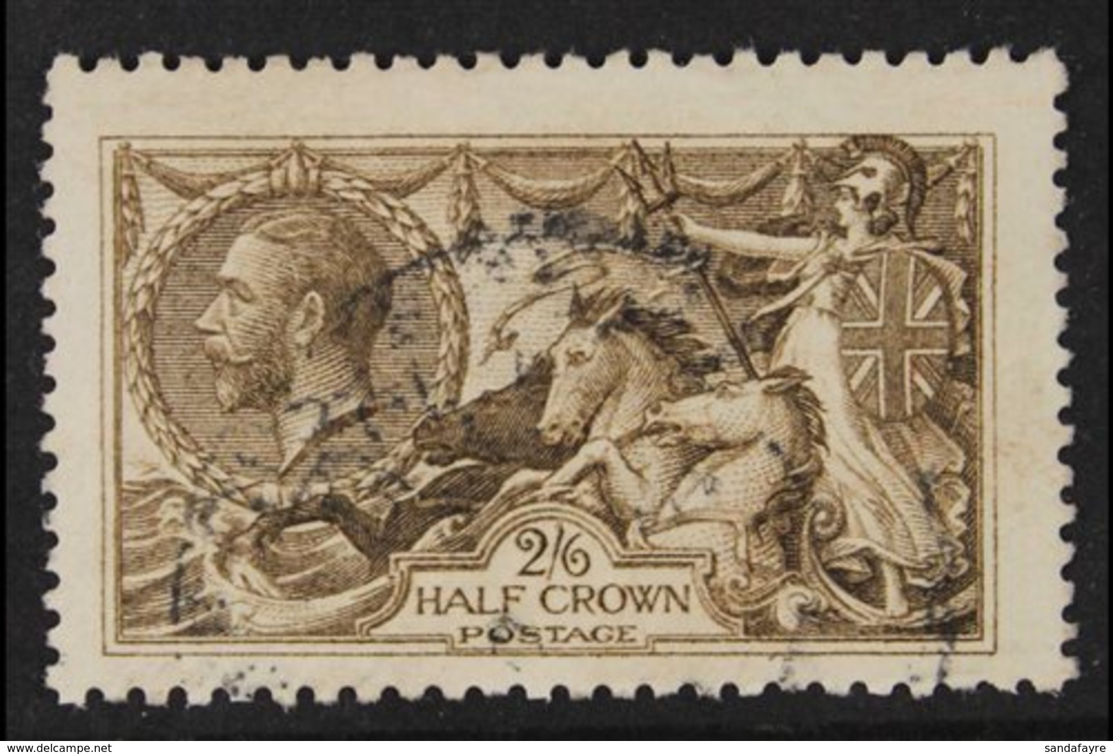 1915  2s6d Sepia (seal Brown) Seahorse, De La Rue Printing, SG 408, Fine Used With Light C.d.s., Cat.£250 For More Image - Non Classés