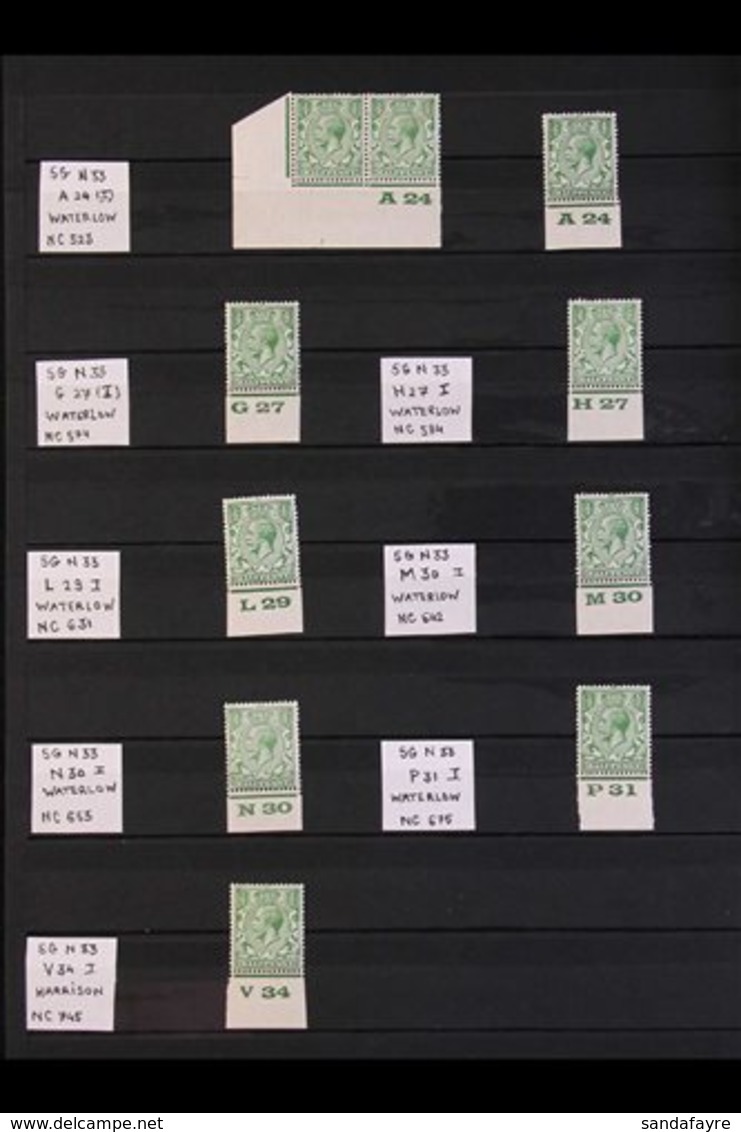 1924-6 KGV MINT CONTROLS  Group Of Wmk Block Cypher Controls With ½d, 1d & 1½d Values Most In Singles, But Also 1d & 1½d - Zonder Classificatie