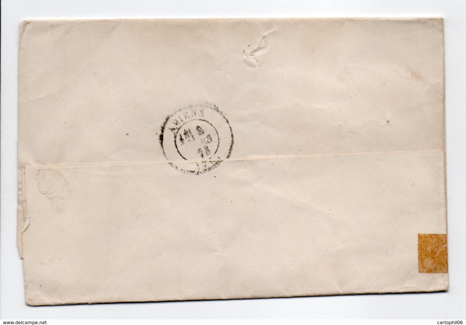 - Lettre VALENCIENNES (Nord) Pour AMIENS (Somme) 7 MARS 1875 - - 1849-1876: Période Classique