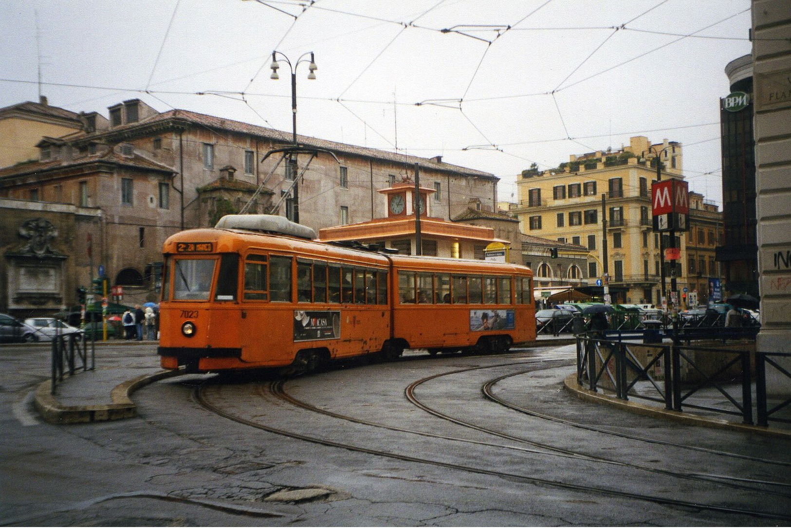 Rome (Italie)  Tramway De Rome  - 04/2004 - Ligne 2 – Piazzale Flaminio  Rame TAS - 2eme Série N°7023 (1948) - Transports