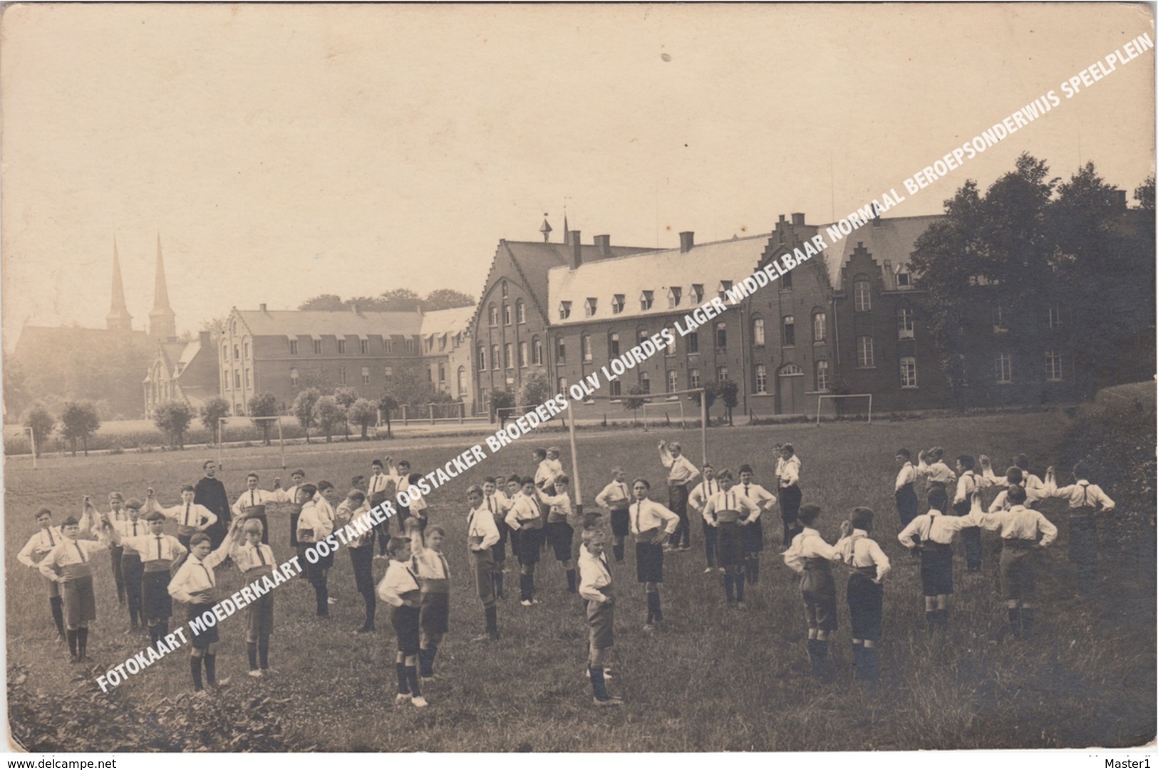 FOTOKAART MOEDERKAART OOSTAKKER OOSTACKER BROEDERS OLV LOURDES LAGER MIDDELBAAR NORMAAL BEROEPSONDERWIJS SPEELPLEIN - Gent