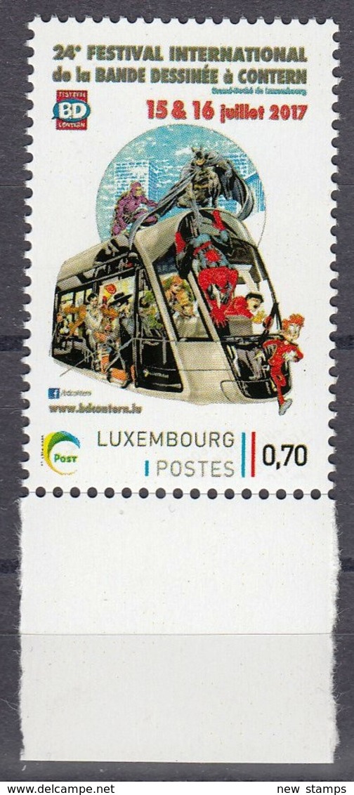 Luxembourg 2017 Comics Festival Train 1v MNH - Treinen