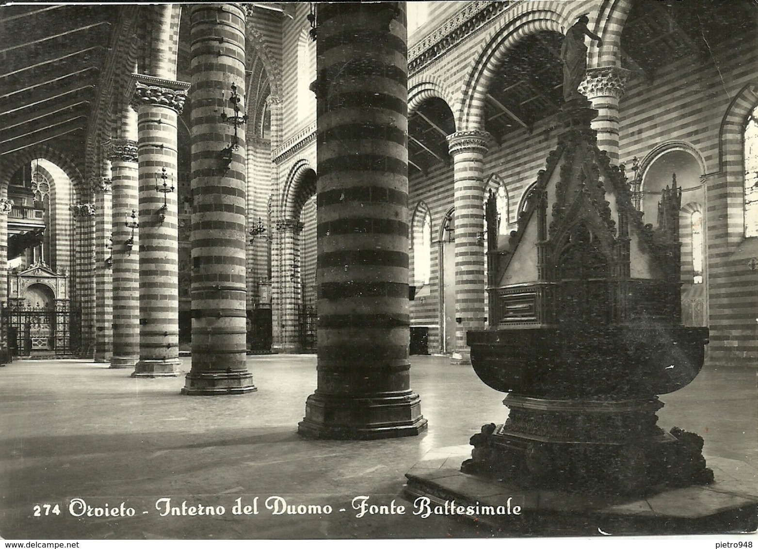 Orvieto (Terni) Duomo, Interno, Fonte Battesimale, Cathedral, Interior, Baptismal Font - Terni