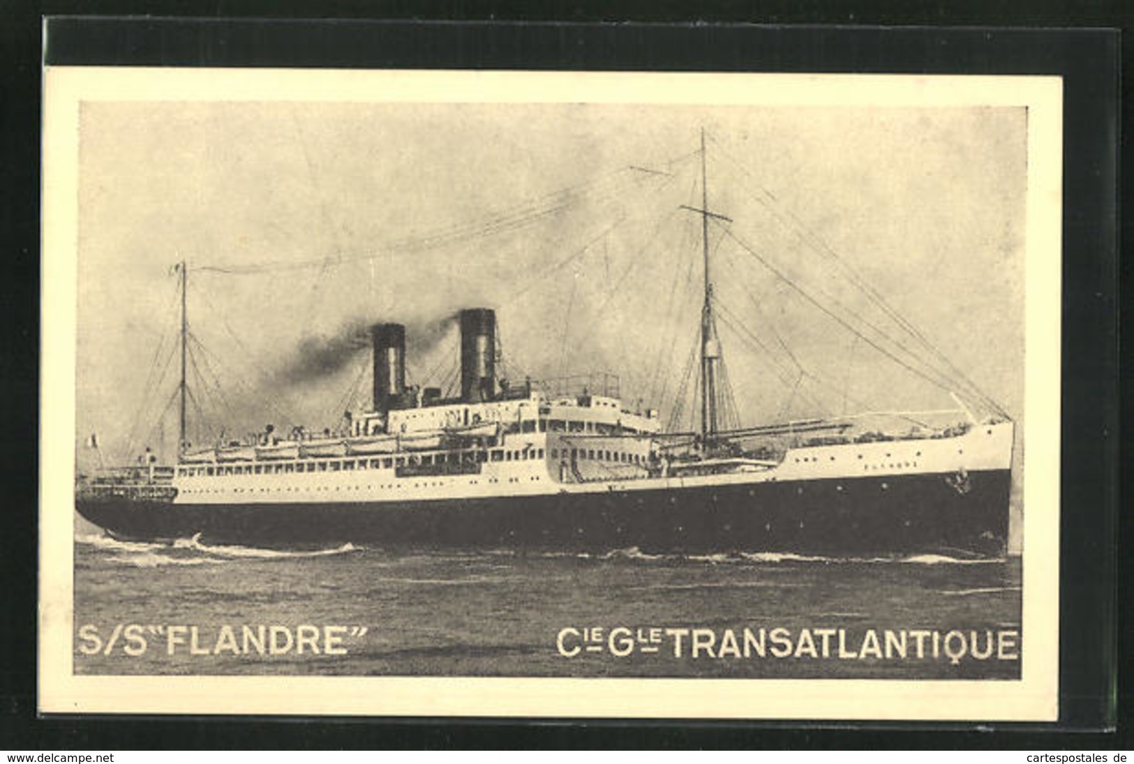 AK S/S Flandre, Cie. Gle. Transatlantique French Line, Passagierschiff Auf Dem Meer - Dampfer