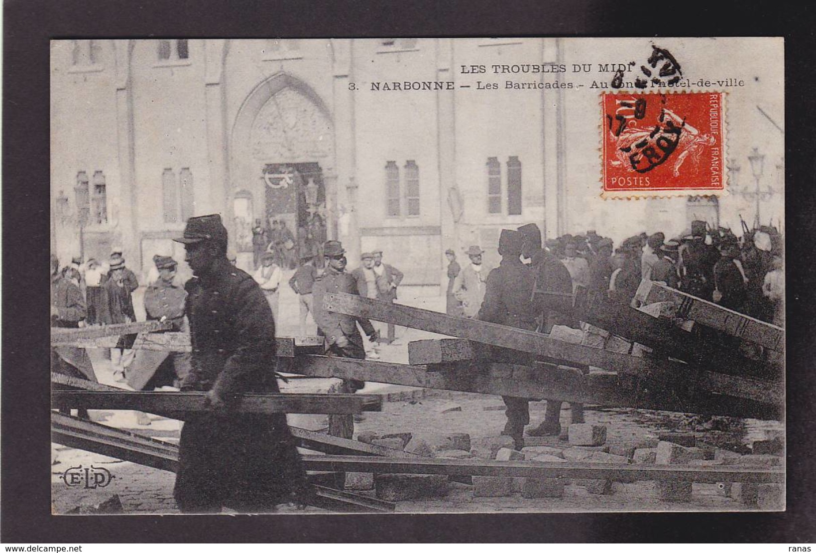 CPA Vignerons Révolte De 1907 Troubles Du Midi Circulé Narbonne - Sciopero