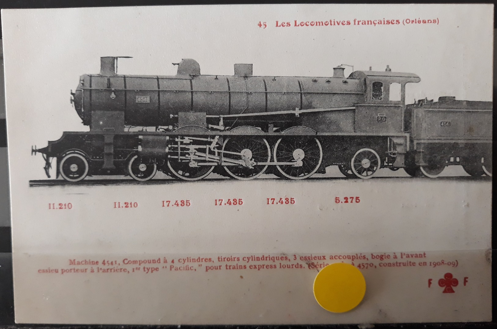 N°36) LES LOCOMOTIVES FRANCAISES -ORLEANS N° 45 - Trains