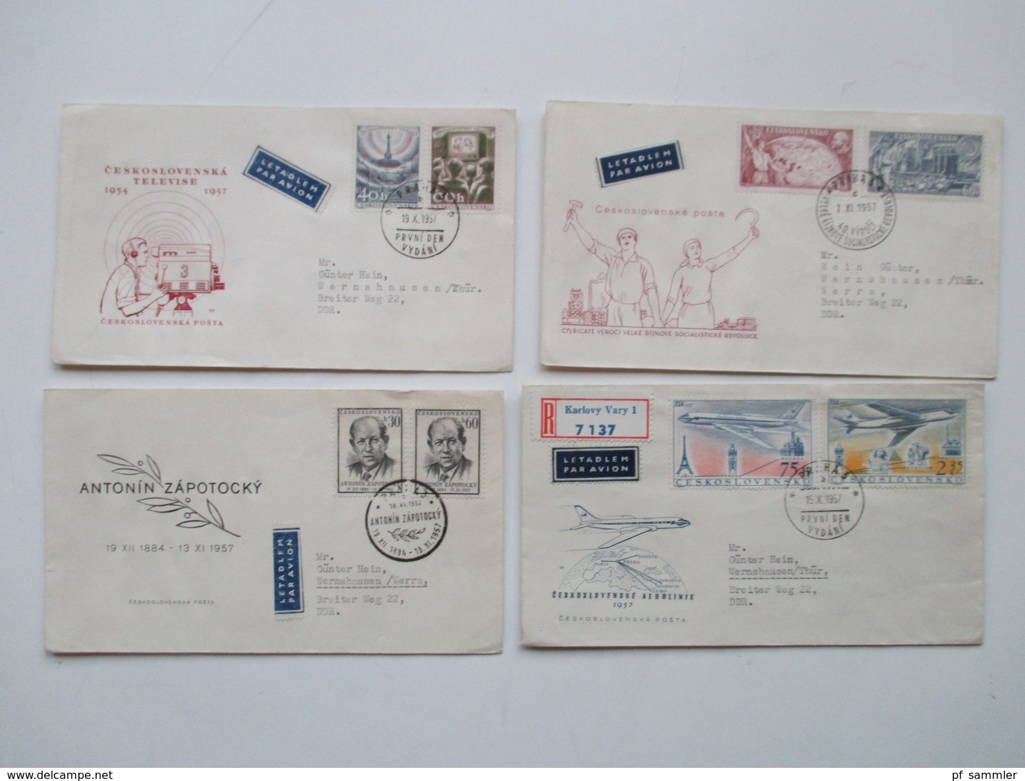 CSSR 1950 - 69 Belegeposten 500 FDC Teils Echt In Die DDR Gelaufen. Einschreiben / Luftpost Auch Zollstempel Celnice - Collezioni (senza Album)