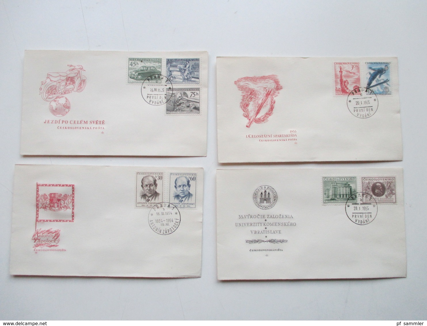 CSSR 1950 - 69 Belegeposten 500 FDC teils echt in die DDR gelaufen. Einschreiben / Luftpost auch Zollstempel Celnice