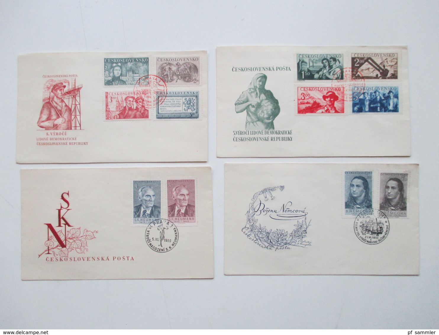 CSSR 1950 - 69 Belegeposten 500 FDC teils echt in die DDR gelaufen. Einschreiben / Luftpost auch Zollstempel Celnice