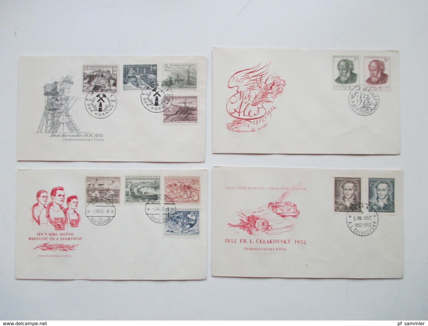 CSSR 1950 - 69 Belegeposten 500 FDC teils echt in die DDR gelaufen. Einschreiben / Luftpost auch Zollstempel Celnice