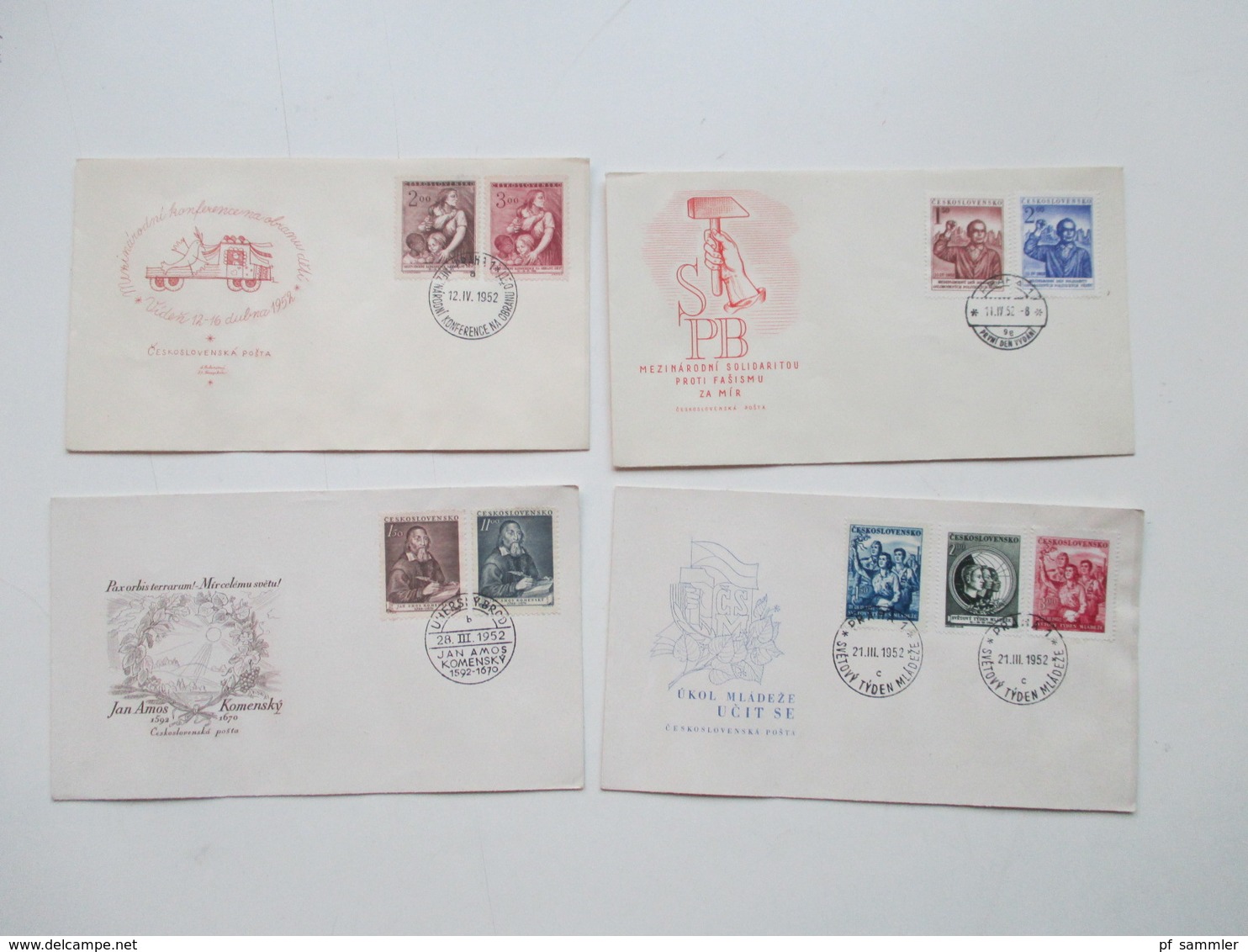 CSSR 1950 - 69 Belegeposten 500 FDC teils echt in die DDR gelaufen. Einschreiben / Luftpost auch Zollstempel Celnice