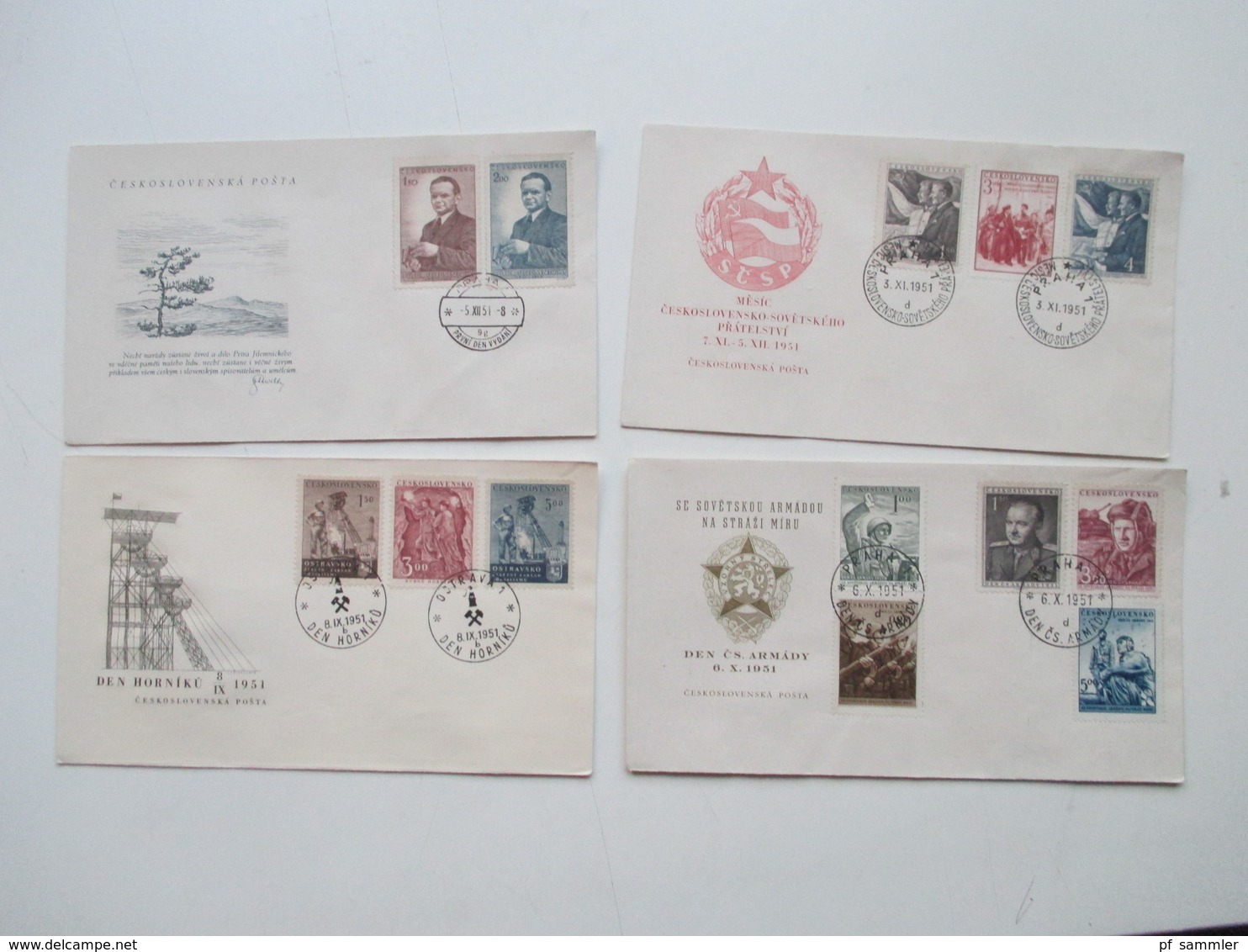 CSSR 1950 - 69 Belegeposten 500 FDC teils echt in die DDR gelaufen. Einschreiben / Luftpost auch Zollstempel Celnice