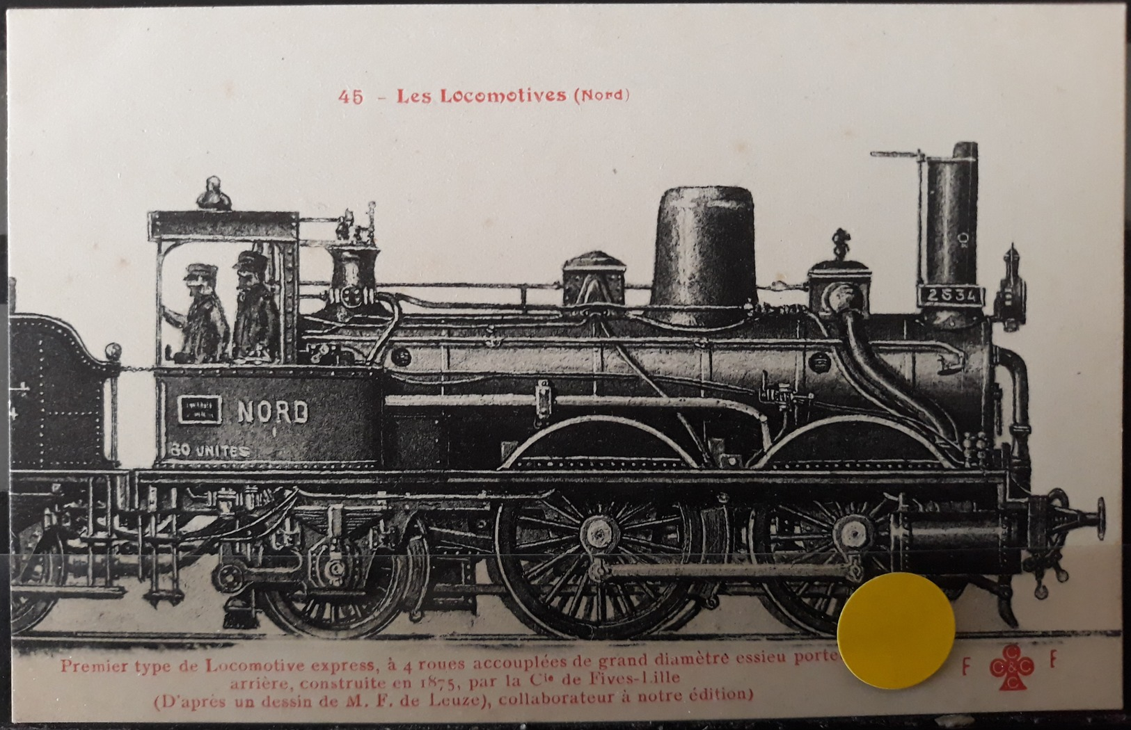 N°43) LES LOCOMOTIVES FRANCAISES -NORD N° 45 - Trains