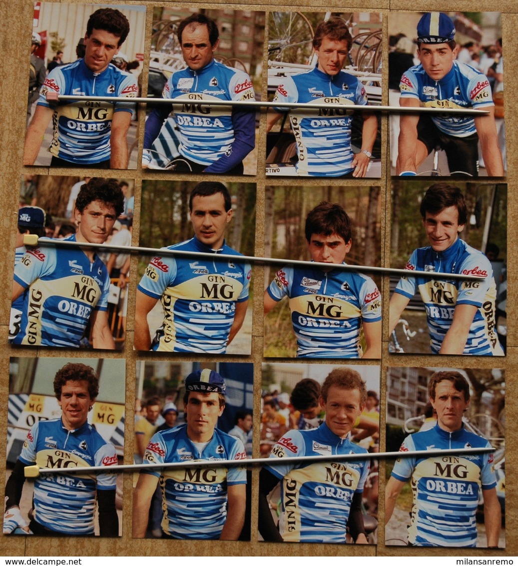 CYCLISME: CYCLISTE : TIRAGE KODAK EQUIPE GIN MG ORBEA 1985 12 PHOTOS - Cyclisme