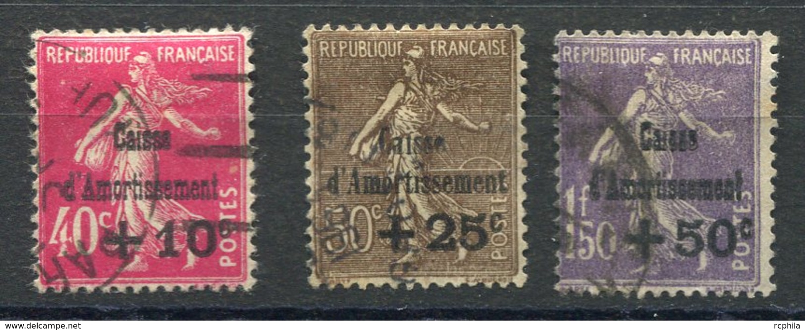 RC 14733 FRANCE N° 266 / 268 SERIE CAISSE D'AMORTISSEMENT COTE 150€ OBLITÉRÉE TB - Oblitérés