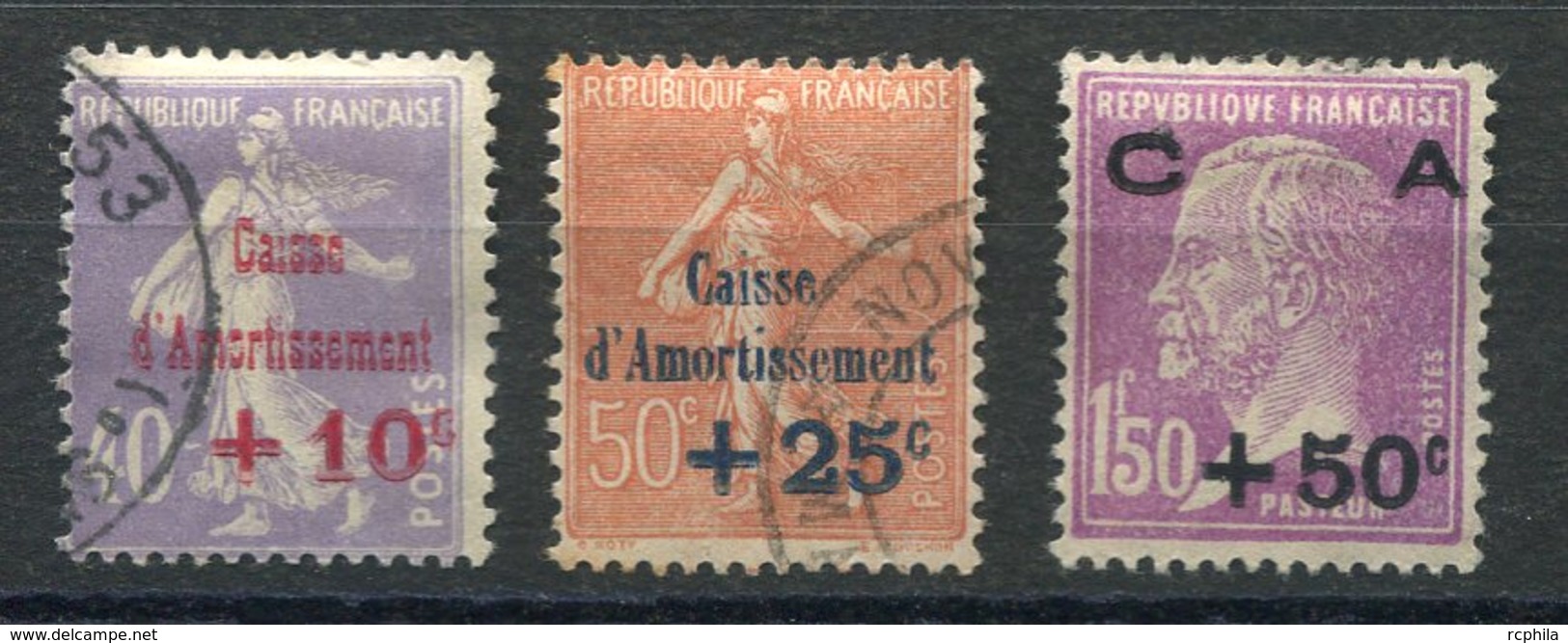 RC 14735 FRANCE N° 249 / 251 SERIE CAISSE D'AMORTISSEMENT COTE 85€ OBLITÉRÉE TB - Oblitérés