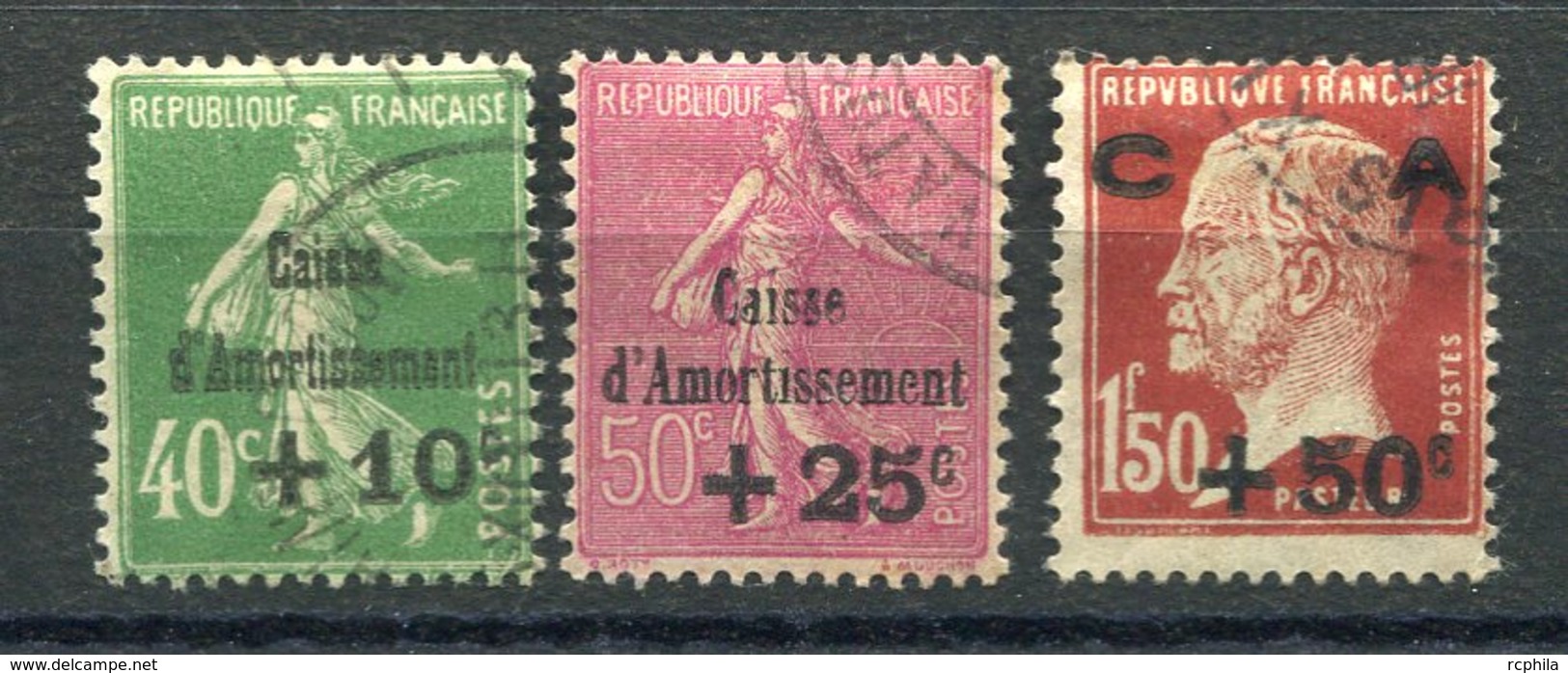 RC 14736 FRANCE N° 253 / 255 SERIE CAISSE D'AMORTISSEMENT COTE 112€ OBLITÉRÉE TB - Oblitérés