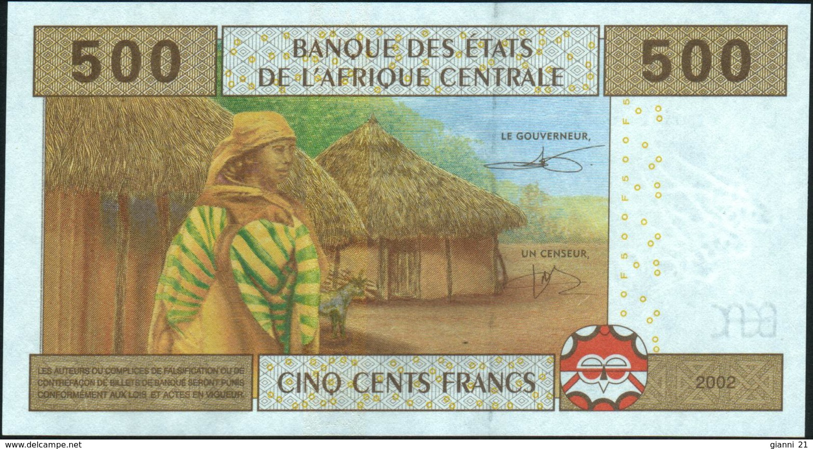 CENTRAL AFRICAN STATES - 500 Francs 2002 {Chad #C} UNC P.606 Cc - Chad