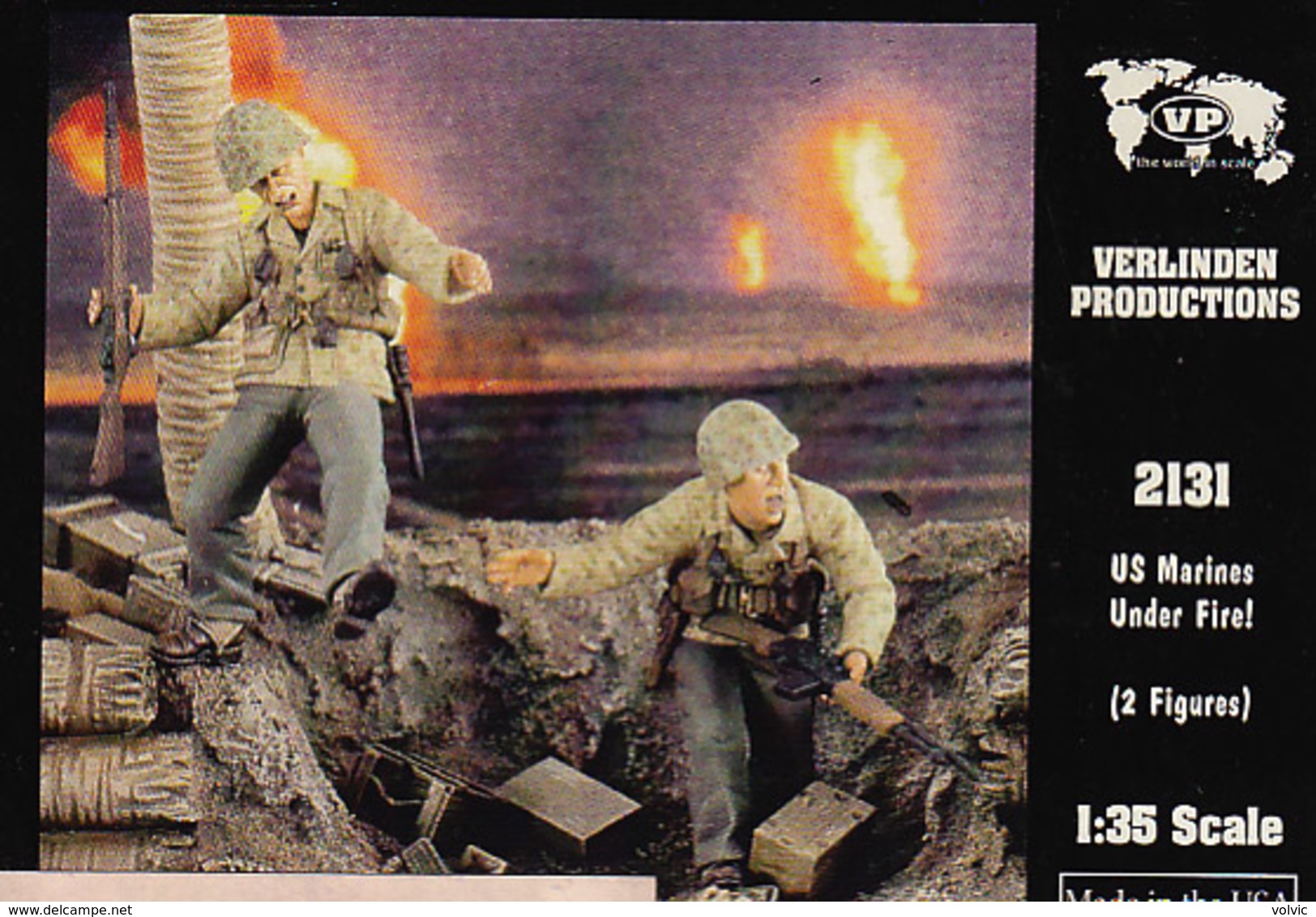 - VERLINDEN - Figurines US Marines Under Fire ! ( 2 Figurines ) - 1/35°- Réf 2131 - Figurines