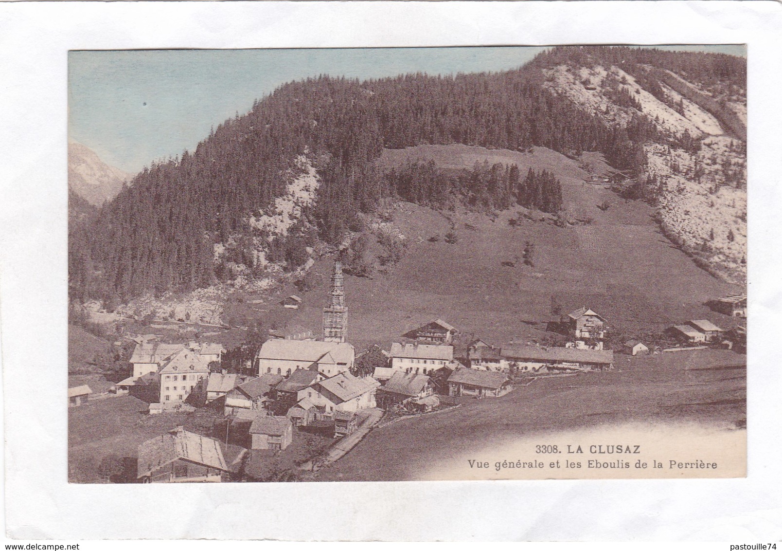 CPA :  14 X 9  -  3308.  LA  CLUSAZ  -  Vue Générale Et Les Eboulis De La Perrière - La Clusaz