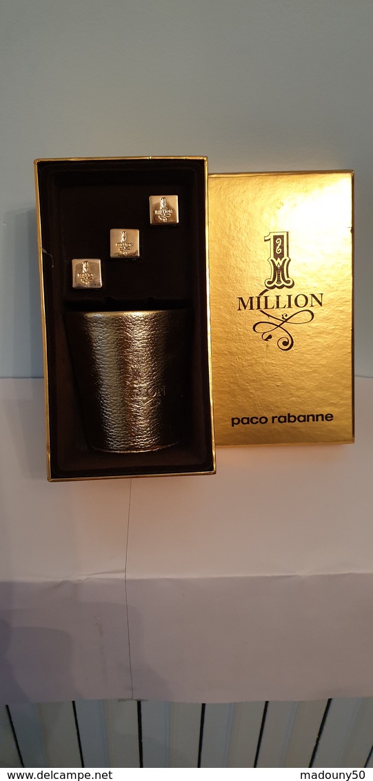 MINIATURES PARFUM PACO RABANNE COFFRET ONE MILLION JEU 3 DES DIAMANTES = UN GOBELET - Miniatures Men's Fragrances (in Box)