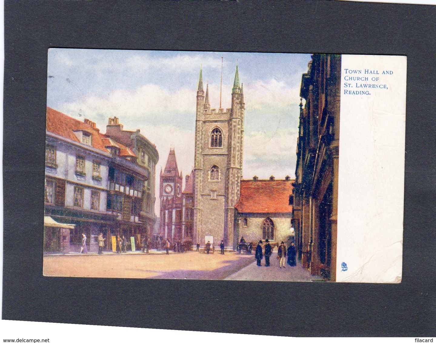 89815    Regno  Unito,    Town  Hall And  Church Of  St. Lawrence,  Reading,  VG  1911 - Reading