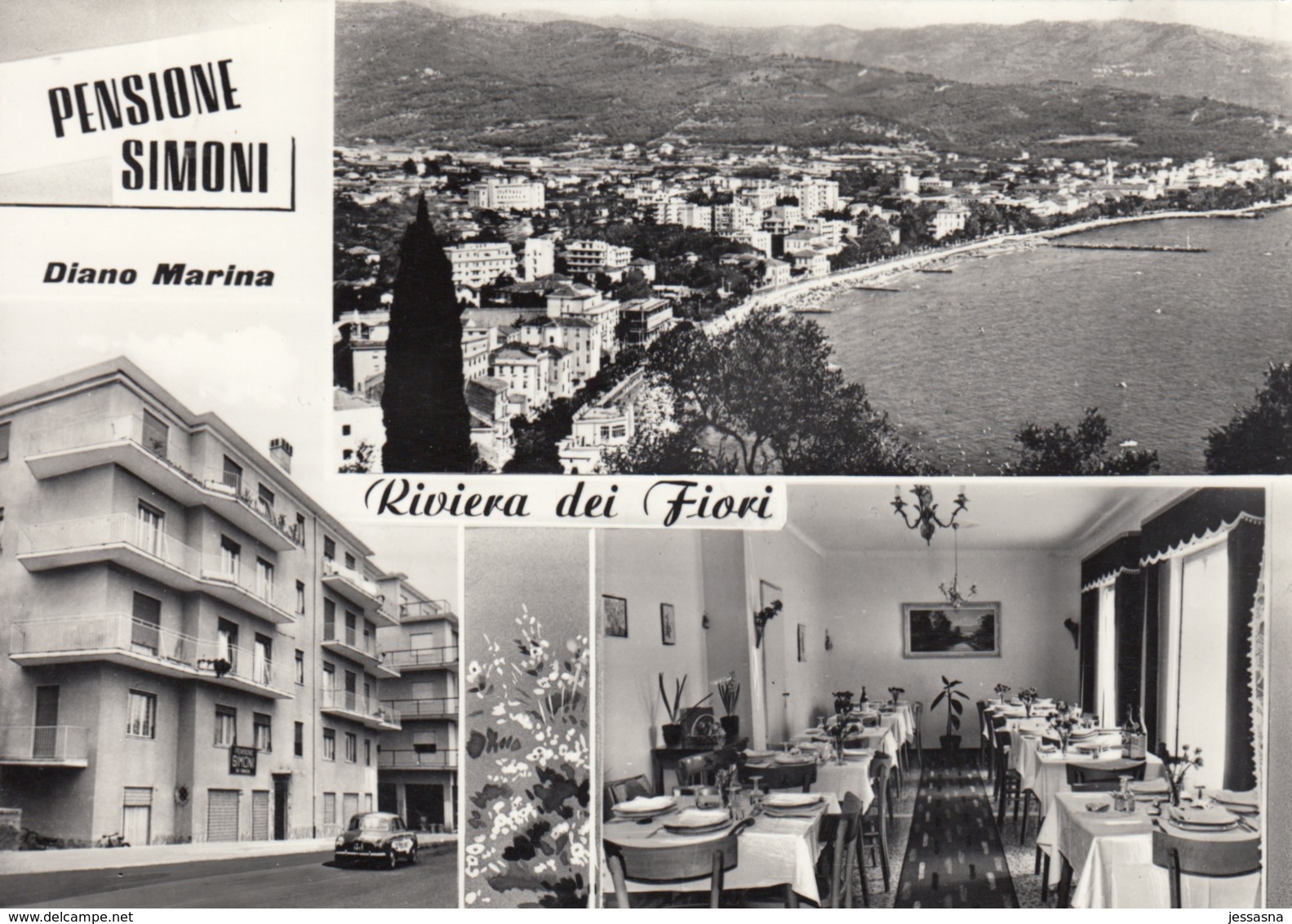 AK - Italien - Riviera Dei Fiori - Pensione  Simoni - 1955 - Sonstige & Ohne Zuordnung