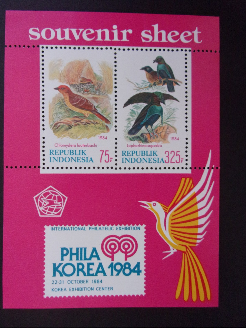 INDONESIA BLOK 1984 VOGELS BIRDS POSTFRIS, MNH - Indonesia