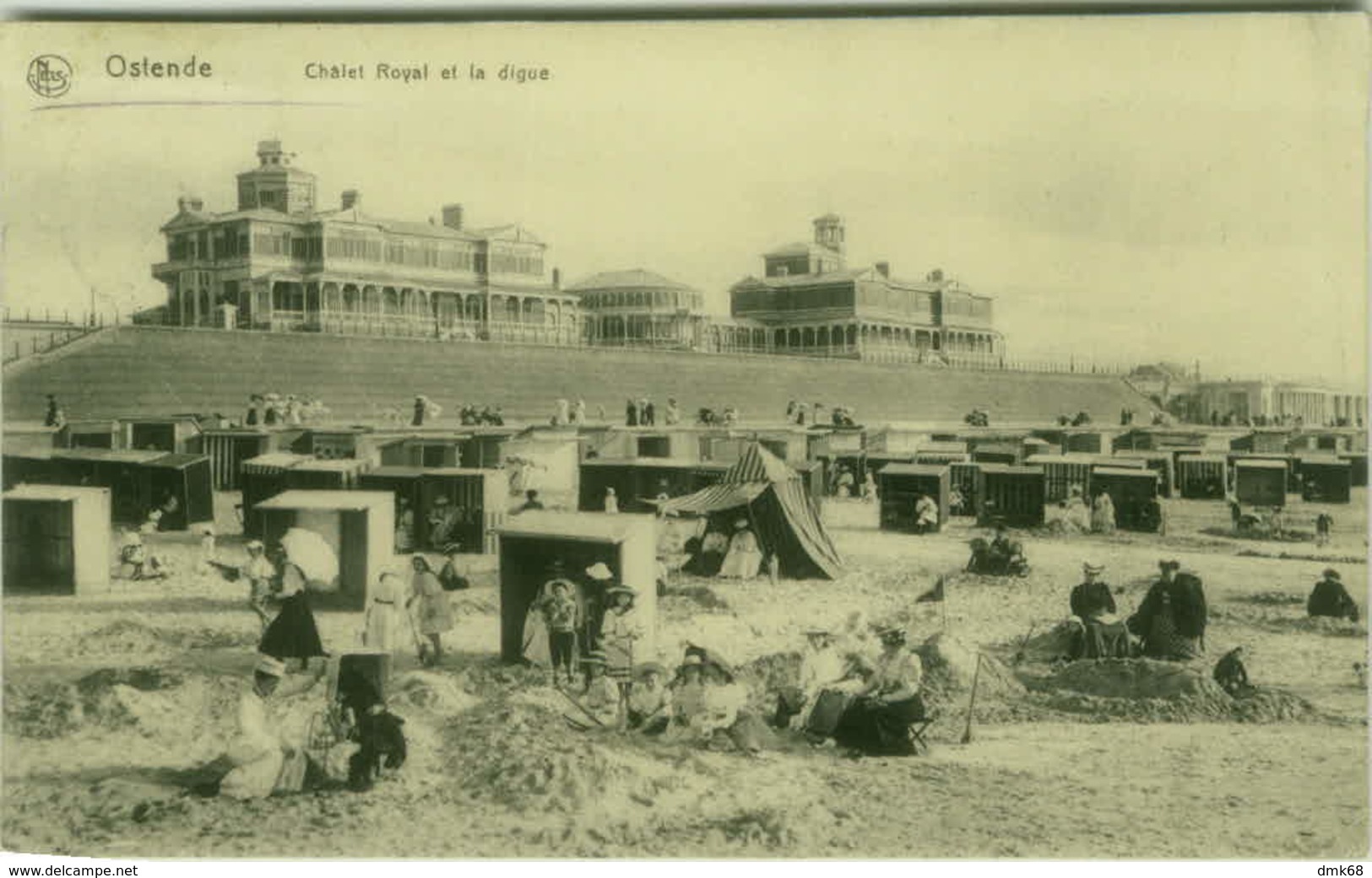 BELGIUM - OSTENDE - CHALET ROYAL ET LA DIGUE - ED. NELS - MAILED TO ITALY 1912 (BG6451) - Oostende