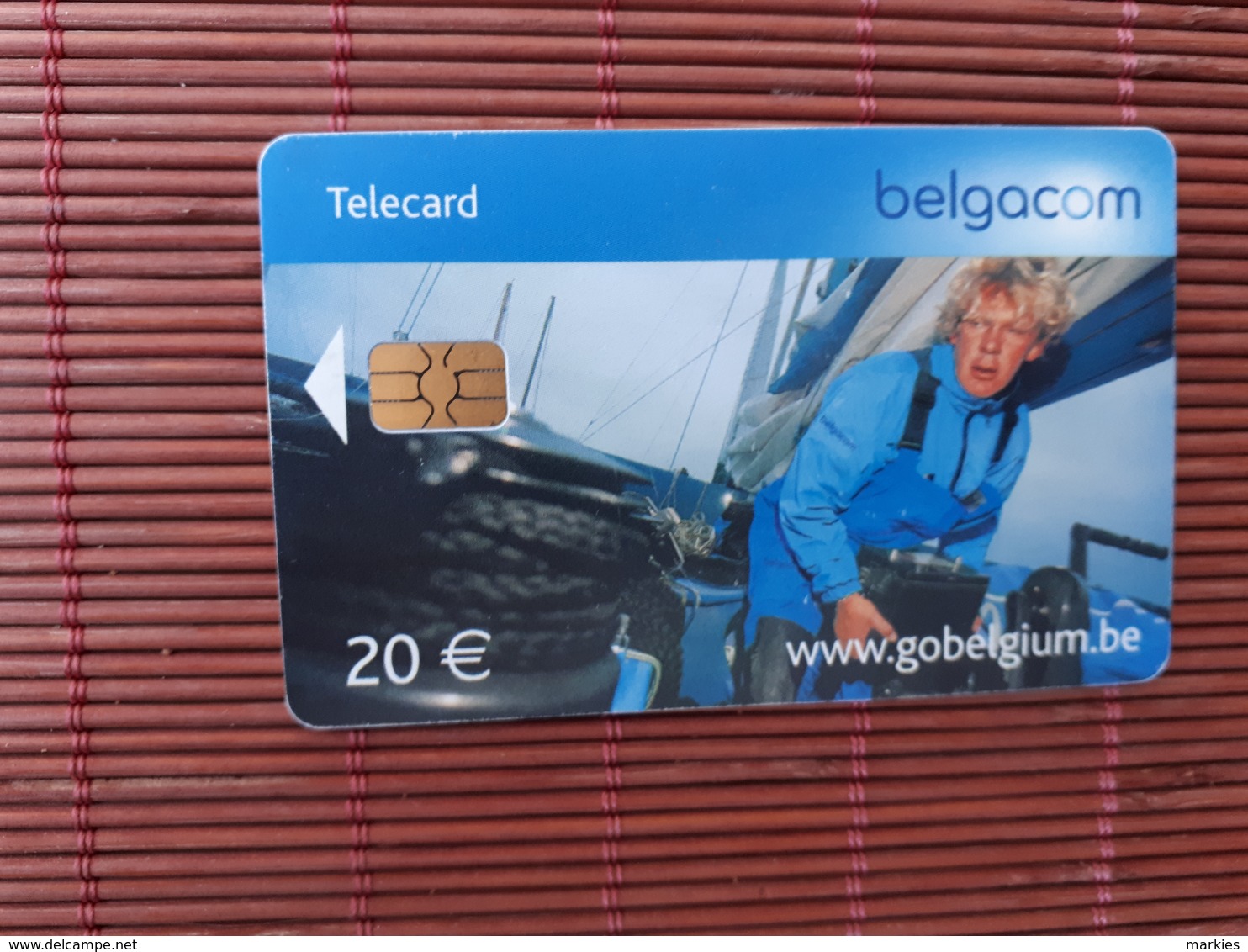 Phonecard Belgium Sailing 20 Euro With Red Control Number JI 30.06.2006 Low Issue Used Rare - Con Chip