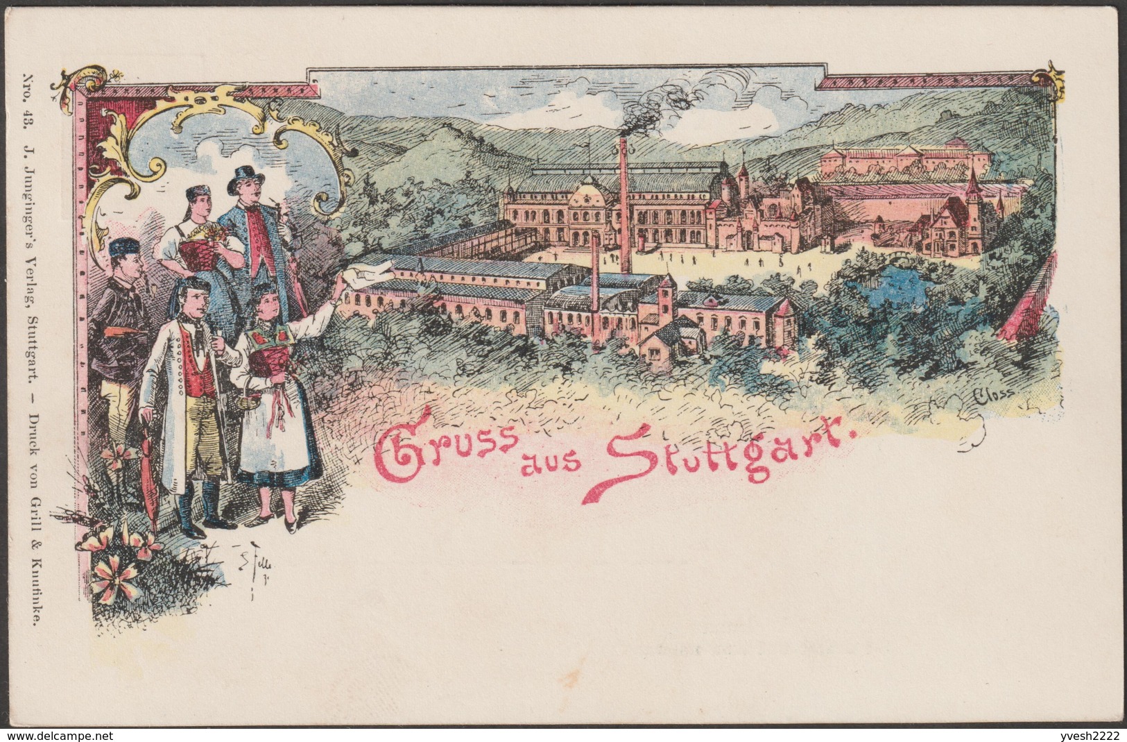 Württemberg 1896. Entier TSC. Expo D'électricité. Visite De 3 Agriculteurs Et De 2 Paysannes En Costume. Belle époque - Agriculture