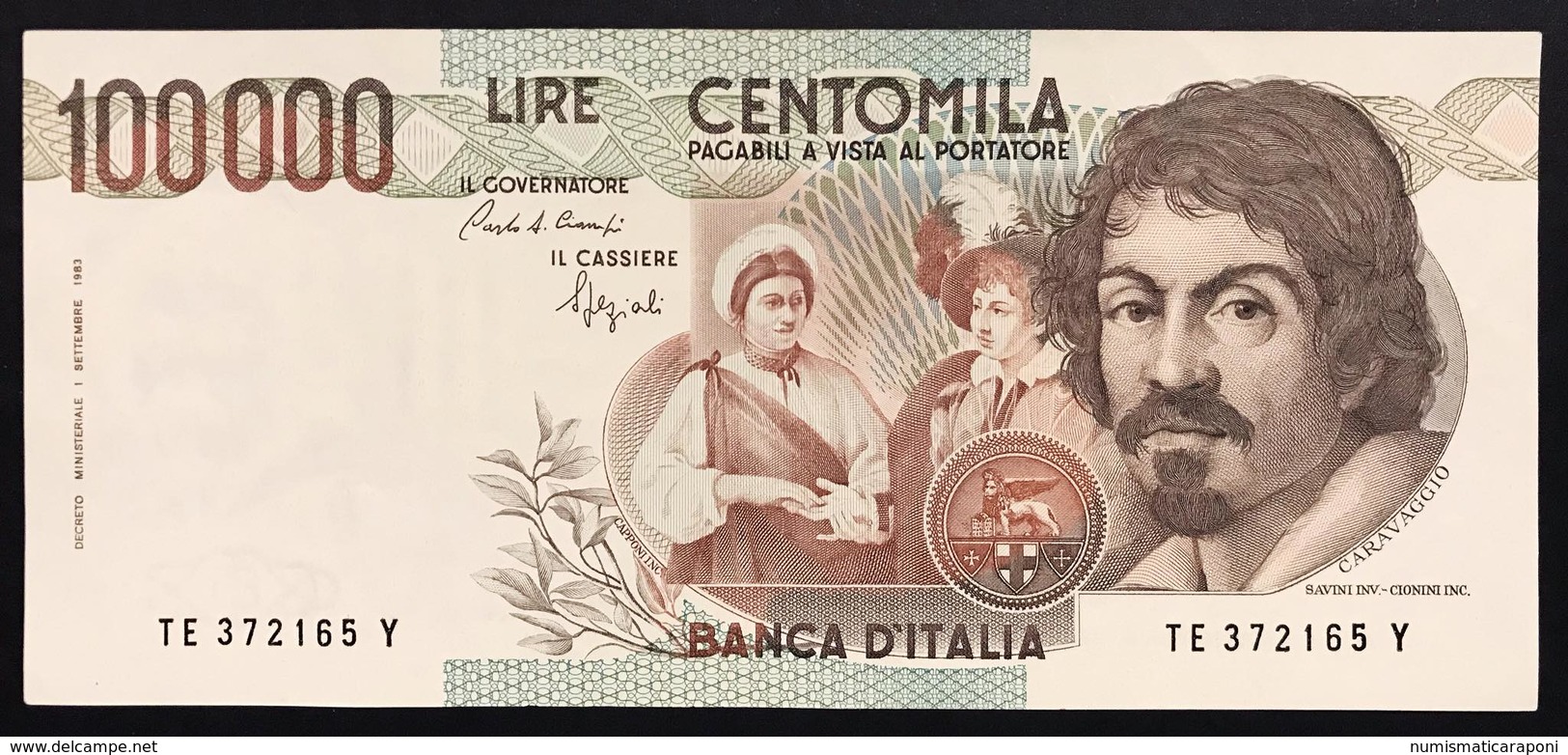 100000 Lire CARAVAGGIO 1° TIPO SERIE E 1992 Bb+ LOTTO 2978 - 100.000 Lire