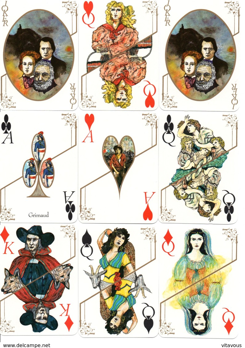 Le Livre Des Chefs D'oeuvre Victor Hugo 1885/1985 Jeu De 54 Cartes à Jouer 2 Jokers - 54 Cartes