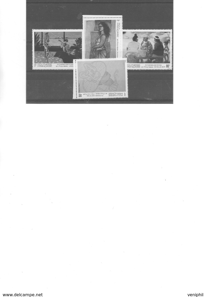POLYNESIE FRANCAISE - ARTISTES - PEINTRES - SERIE N° 445 A 448 NEUF XX -ANNEE 1993 - Unused Stamps