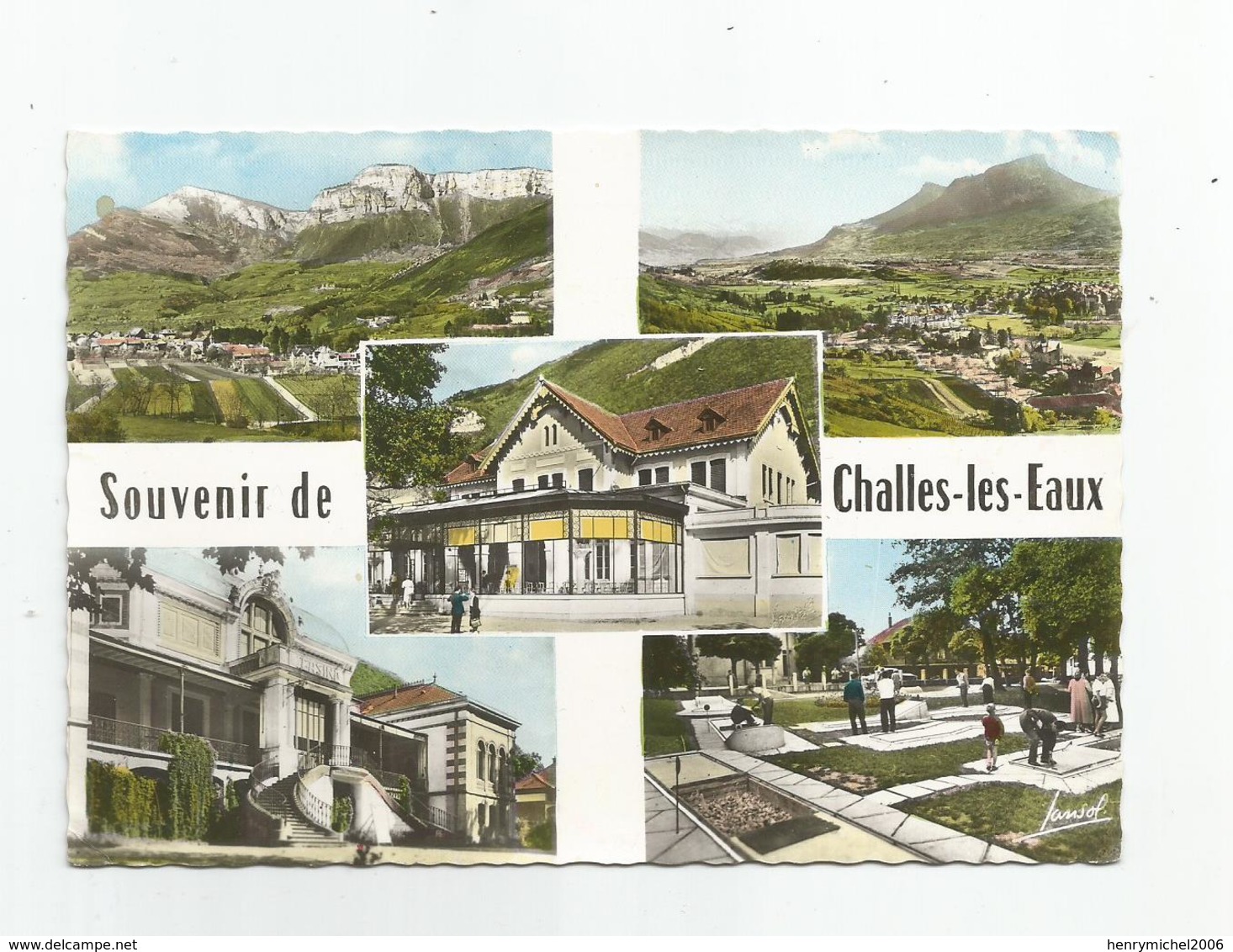 73 Savoie Souvenir De Challes Les Eaux Multi Vues Dont Mini Golf - Andere & Zonder Classificatie