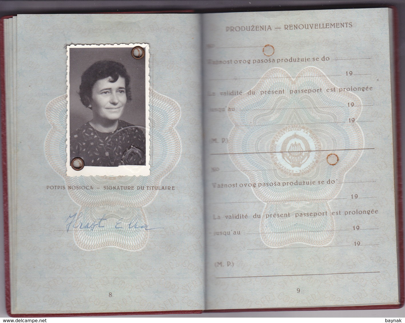 SFRJ  - YUGOSLAVIA  - DIPLOMATIC PASSPPORT  -  LADY  OF YU CONSUL IN TRIESTE, ITALIA  - 1969  - DIPLOMATIC VISA  3 YEAR - Historische Dokumente