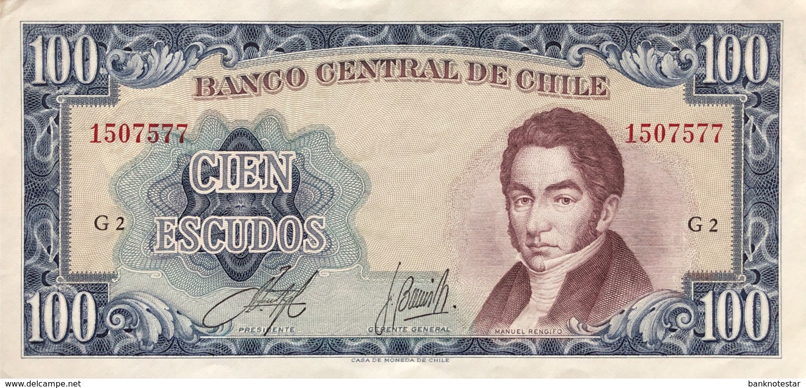 Chile 100 Escudos, P-141 - Extremely Fine - Chile