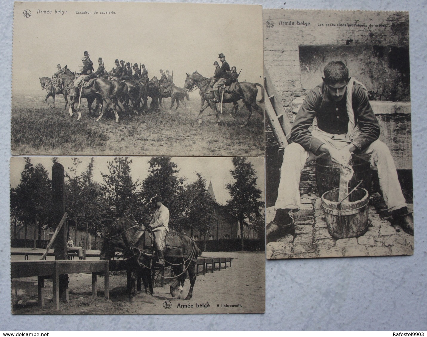 CPAx11 ABL Cavalerie Pre 1914 Chasseur à Cheval Lancier Lansier Caserne Ecurie Militaria Armée Belge Blegische Leger - Altri & Non Classificati