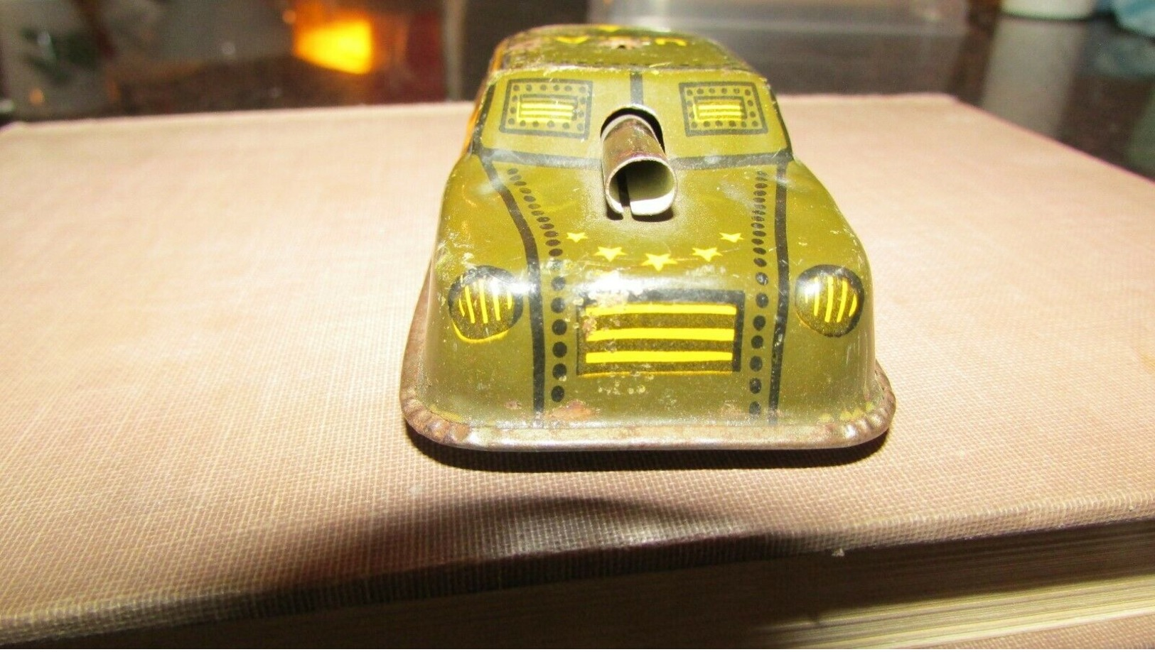 1950's Japanese Made Tin US Army Toy Car - Toy Memorabilia