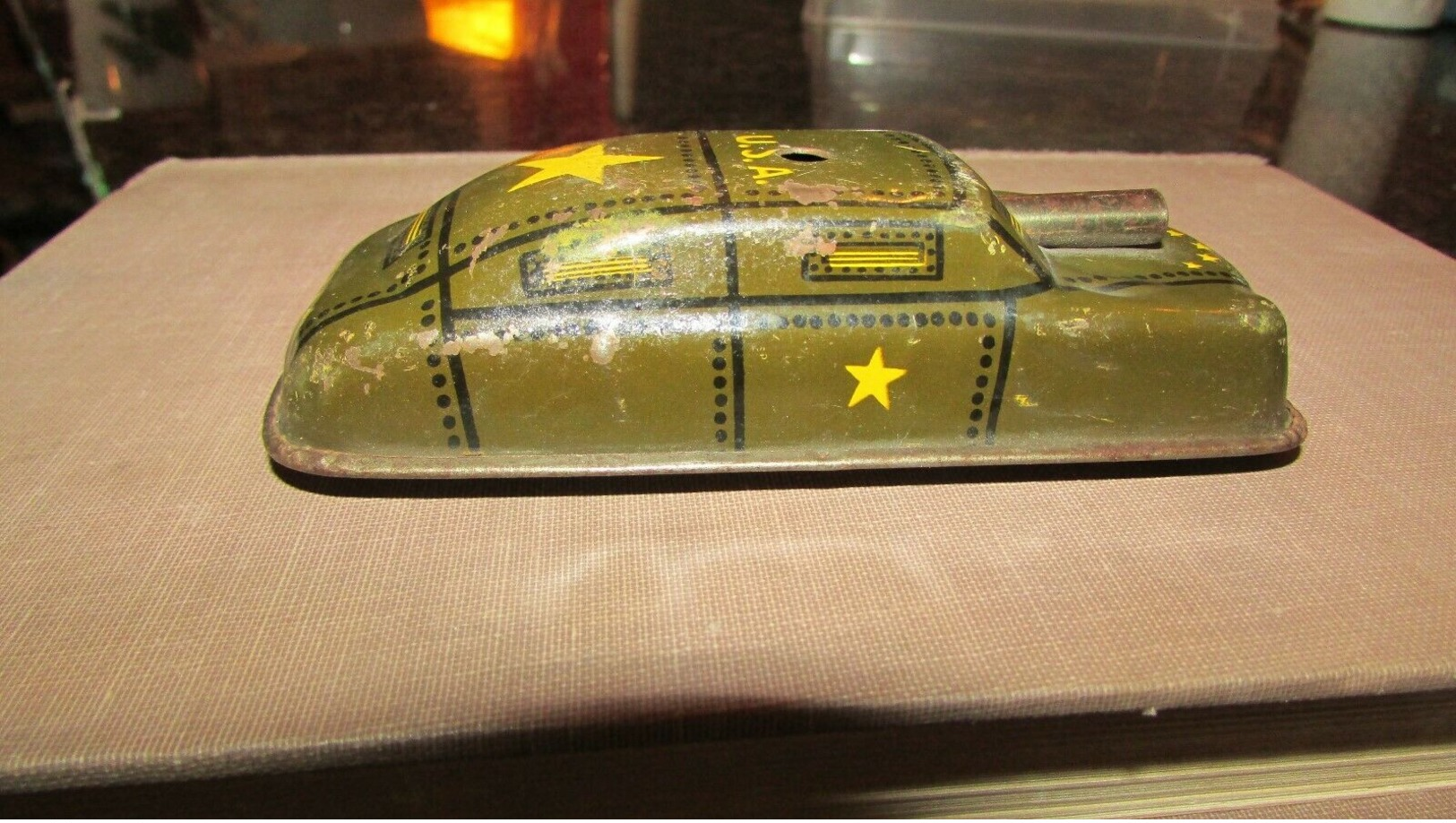 1950's Japanese Made Tin US Army Toy Car - Toy Memorabilia