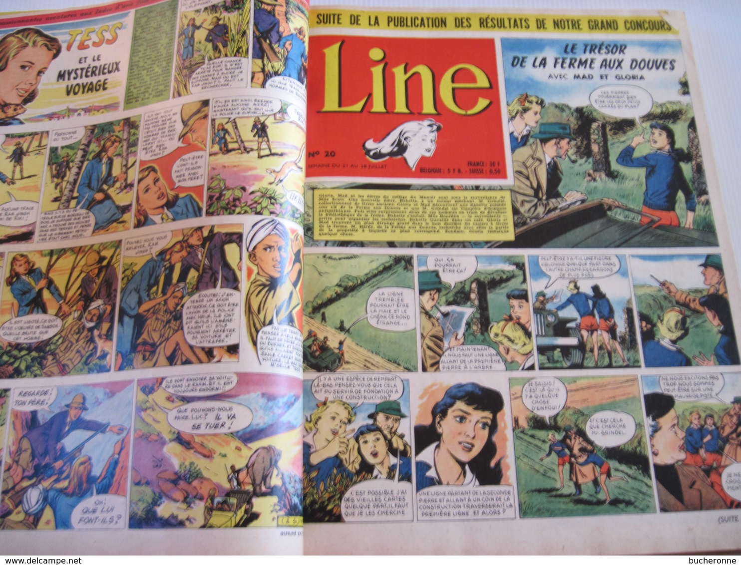 Recueil Journal LINE Le Journal Des Chics Filles Du N° 18 Du 7 Au 14 Juillet 1955 Au N° 34 Du 3 Au 10 Novembre 1955 TBE - 1950 - Today