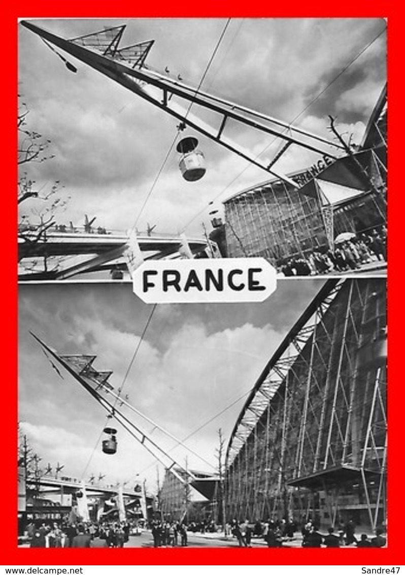 2 CPSM/gf BRUXELLES (Belgique) Exposition Universelle De Bruxelles 1958. Pavillon De La France Et D'Allemagne...K278 - Universal Exhibitions