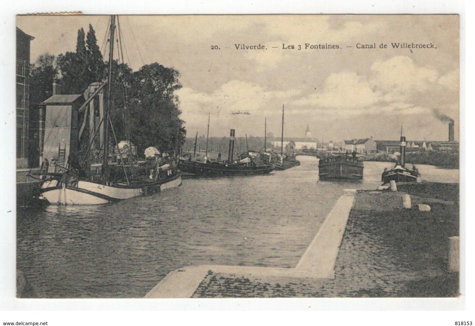 Vilvoorde 20. - Vilvorde - Les 3 Fontaines - Canal De Willebroeck 1909 - Vilvoorde